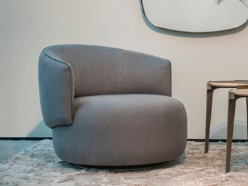 JANE - Swivel fabric easy chair with armrests by Piet Boon - view 3